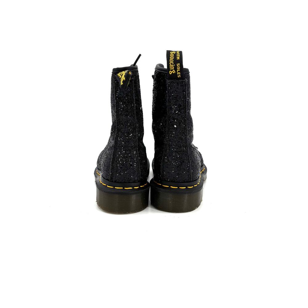 Dr Martens Black Chunky Glitter 1460 Farrah Ankle Boots Women’s 5 Shoes - Picture 3 of 6